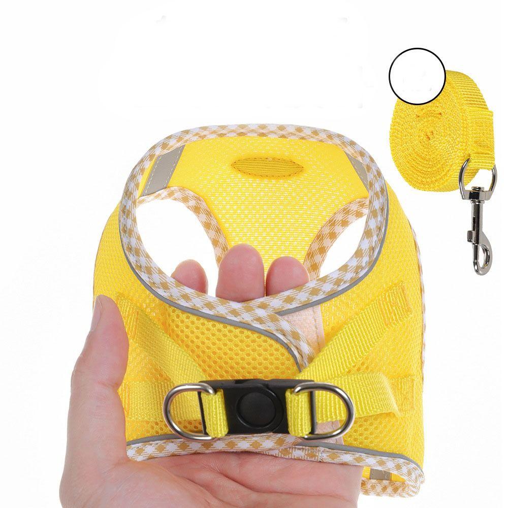 Durable Reflective Dog Harness Leash Adjustable Anti Escape Dog Vest No Pull Breathable Pet Harness for Small Medium Dogs