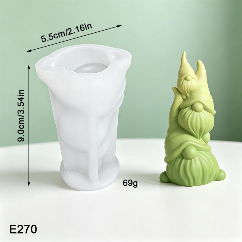 Christmas Tree Silicone Mold Diy Aromatherapy Candle Plaster Resin Handmade Mould For Holiday Craft Making