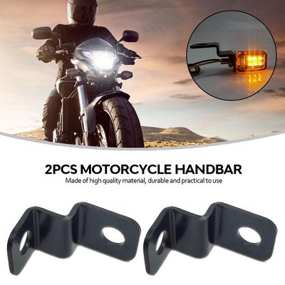 2X Universal Motorcycle Turn Signal Light Holder Metal Relocation Fork Clamps Mount Lamp Mount Bracket For Motorbike Front