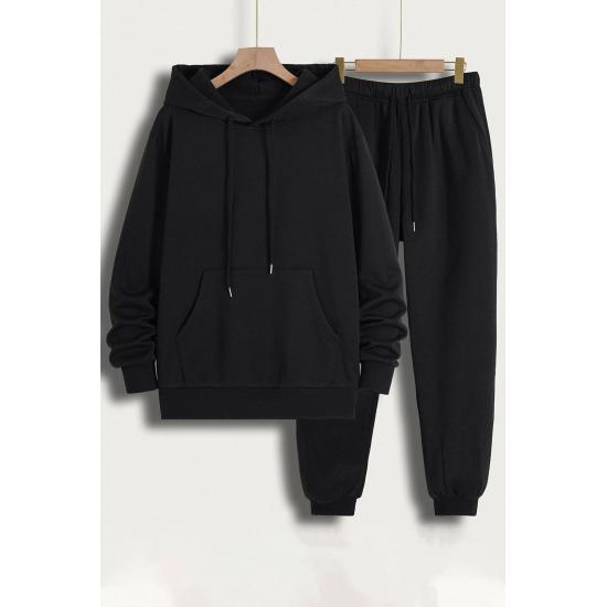 Set de trening cu glugă unisex cu imprimeu la spate fluturi