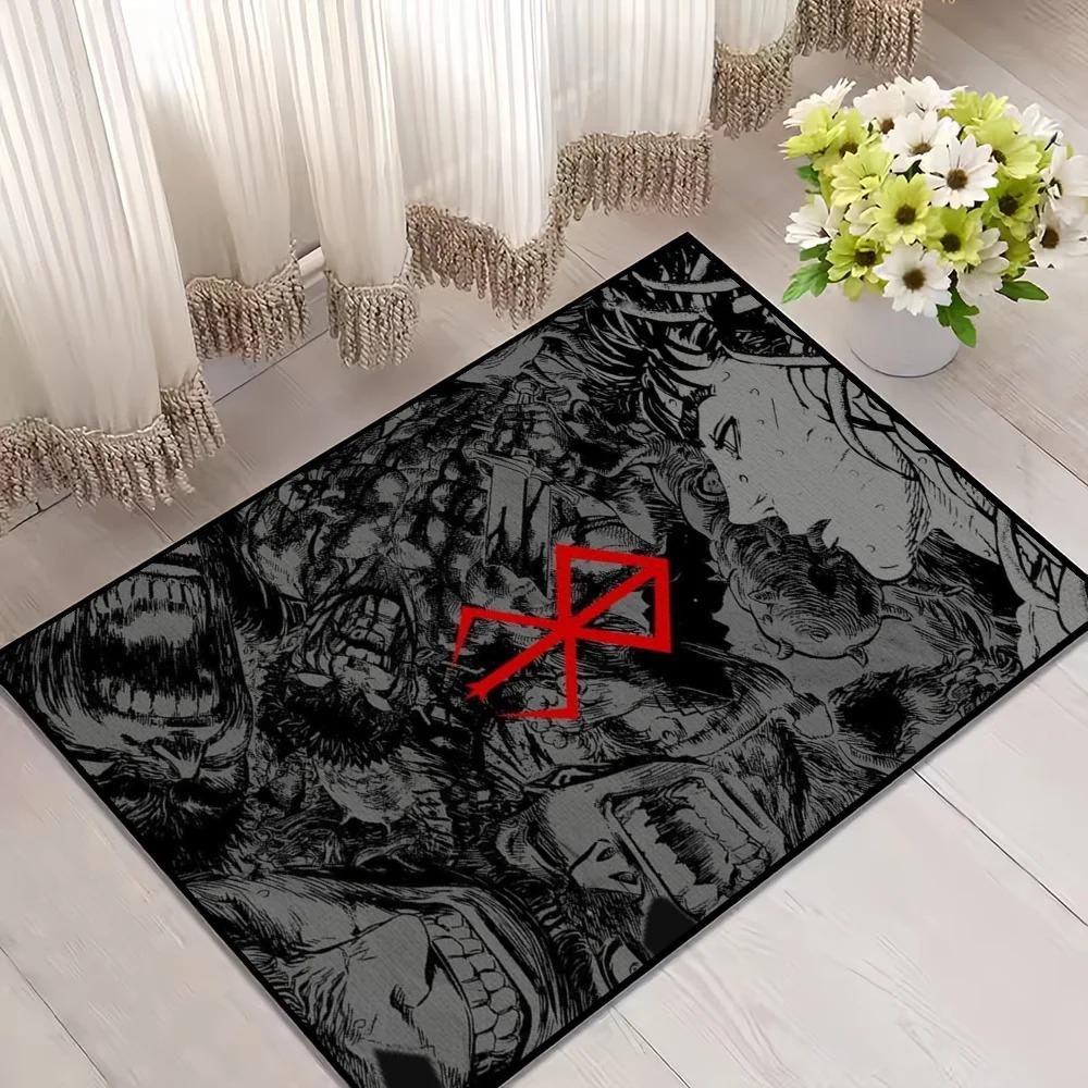 Anime B-BerserkS Cool Small Carpet for House Bedroom Decoration Kitchen Bath Super Absorbent Rug Carpet Foot Non-slip Exquisite