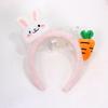 Rabbits Carrot Ear Headbands For Kids Soft Plush Hair Accessory Cute Animal Theme Party Costume Decoration