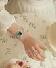 Lollalojeu Tea-Time Malachite Cubic Silver Women'S Metal Fashion Watch