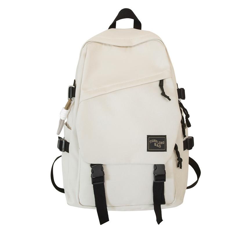 Schoolbag wholesale backpack trend simple outdoor couple backpack male large capacity junior high school high school college student schoolbag