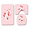 Christmas Bathroom Floor Mat Toilet Three-Piece Set
