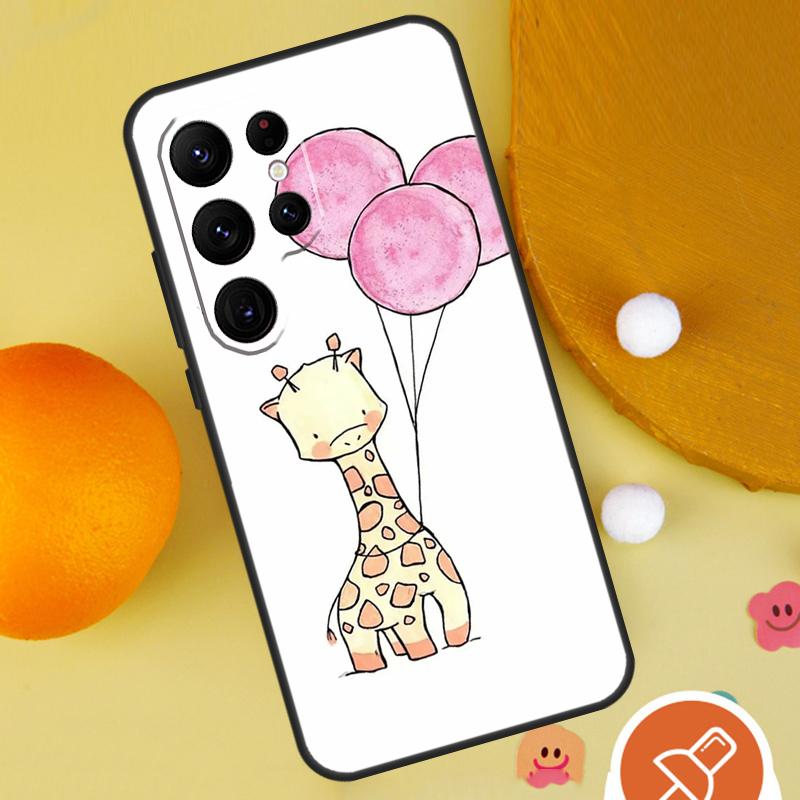 

Cute Cartoon Animal Giraffe Phone Case For Samsung Galaxy S25 Ultra S24 S22 S21 Ultra S9 S10 S20 Plus S23 FE Funda Cover Galaxy S21