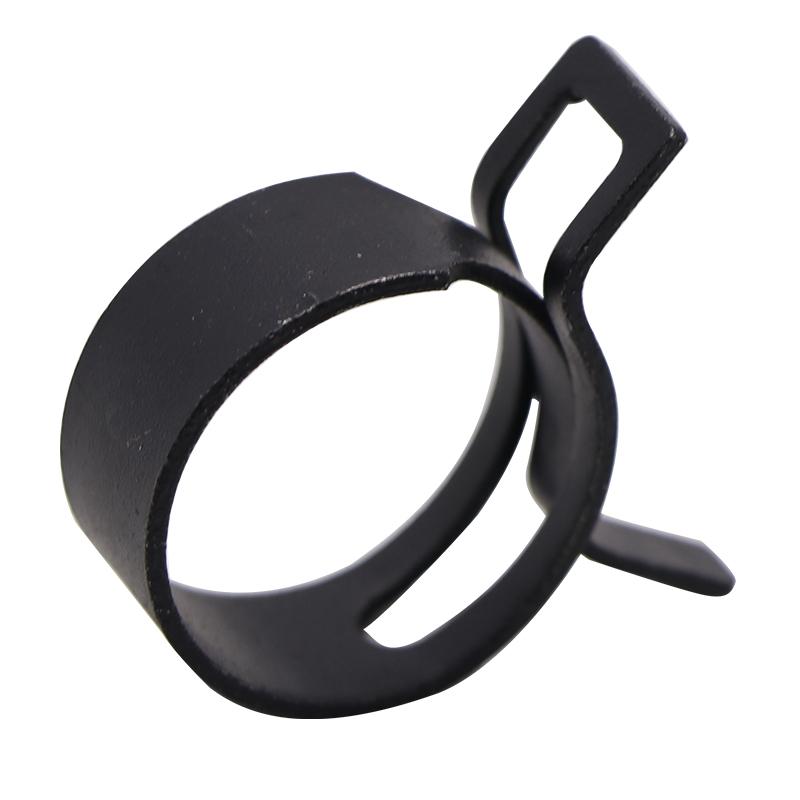 130PCS Spring Band Type Action Fuel Line Silicone Vacuum Hose Pipe Clamp Low Pressure Air Clip Fasteners Assortment Kit Black