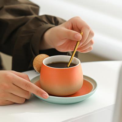 Light Luxury Ceramic Coffee Cup And Saucer Set Small Fresh Water Cup Creative Ceramic Souvenir Gift Box Coffee Cup Set