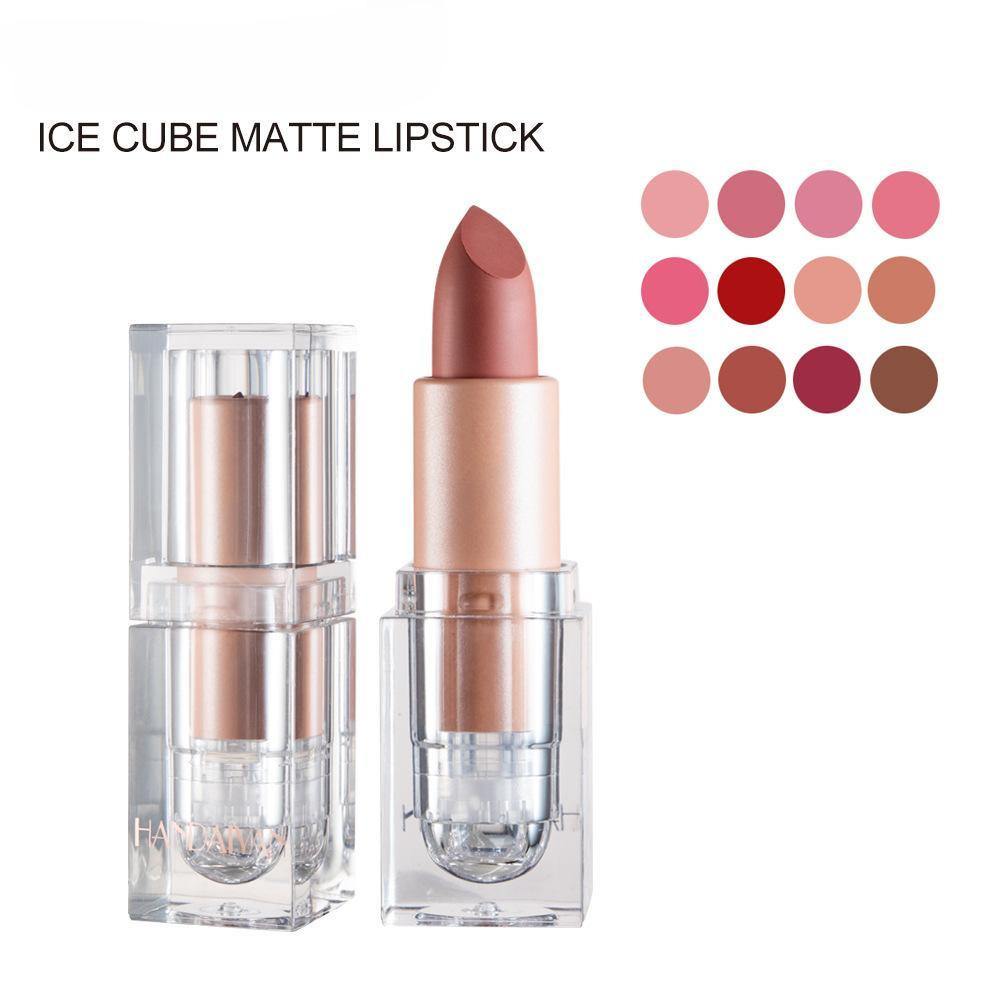 12 Colors Matte Waterproof Velvet Nude Lipstick Sexy Red Brown Pigments Makeup Long Lasting Profissional