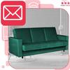 Kanapa sofa Alicja rozkładana wersalka spania bonell łóżko Family meble zielona