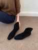 Vintage Suede Woman Stretch Slim Short Boot Casual Low Heel Shoes Autumn Ladies Party Mordern Ankle Shoes