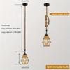 Creative Retro Hemp Rope Pendant Lights Industrial Style Iron Hanging Lamp Woven Design Cafe Lighting Bedroom