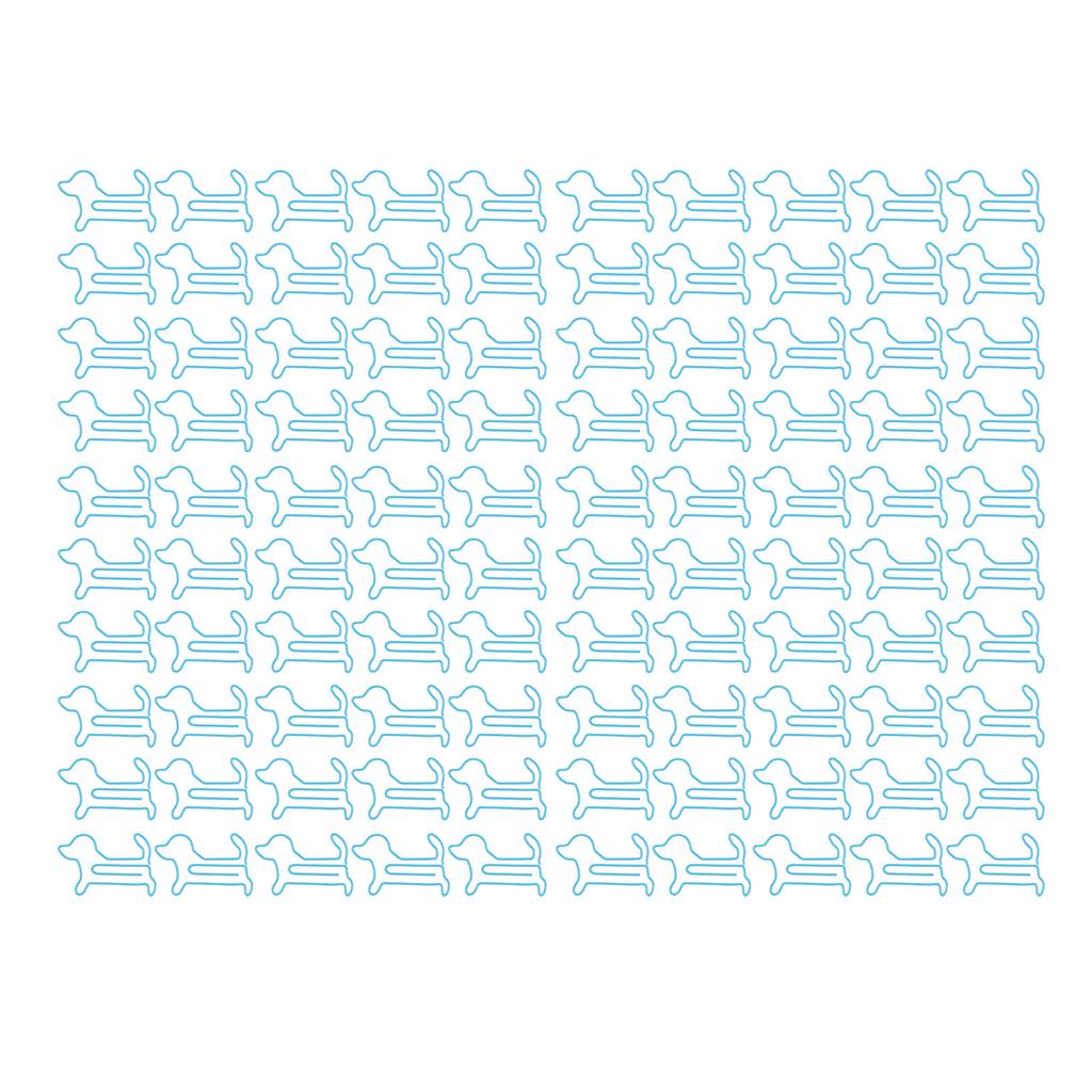 100pcs Dog Shaped Paper Clips Slip Resistance Exquisite Cute Paper Clips for School Office