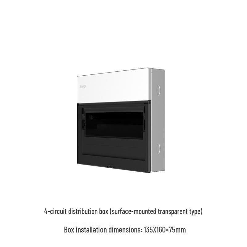 Monslang Surface-Mounted Indoor Distribution Box, 24-Position, High-Value Strong Current Control Box for Household Wiring.