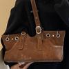Single-shoulder Bag Women's Niche Commuting Retro Bag Riveted Hot Girl Motorcycle Underarm Bag