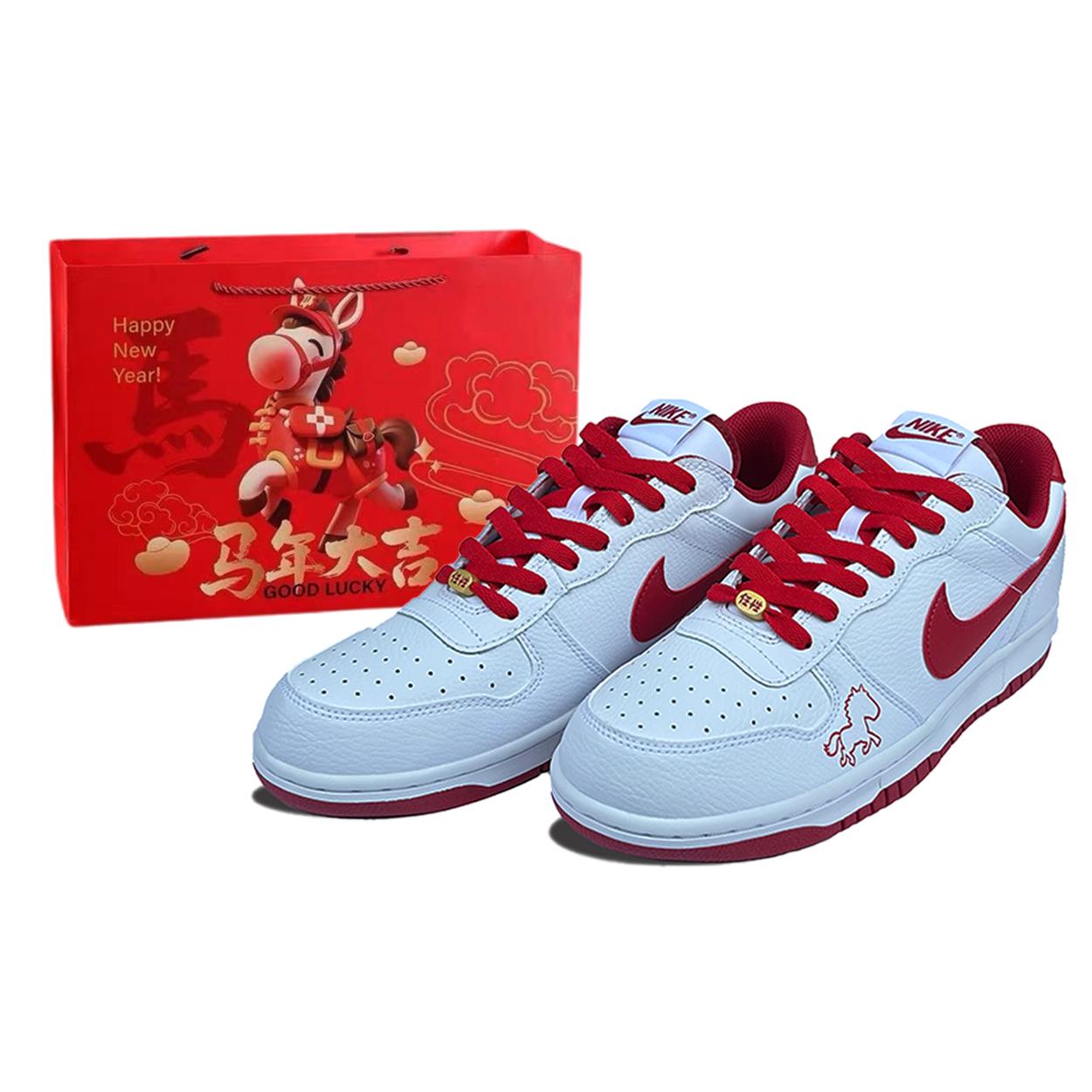 

Nike Big Abrasion Resistant Breathable Low top Skateboard Shoes Men s Red 355152-150(Team1071-) 45