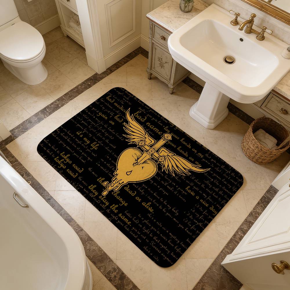 B-BonS J-Jovi Felpudo de Baño Habitación Infantil Decoración de Dormitorio Balcón Felpudo Antideslizante Sala de Estar Alfombra de Bienvenida