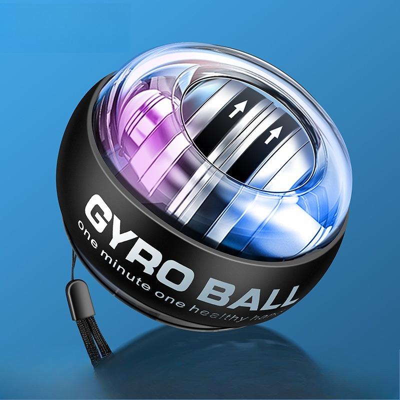 Gyro Power Ball with Auto-Start - Wrist & Forearm Strengthener for Grip Training, Finger Muscle Exerciser with LED  Display