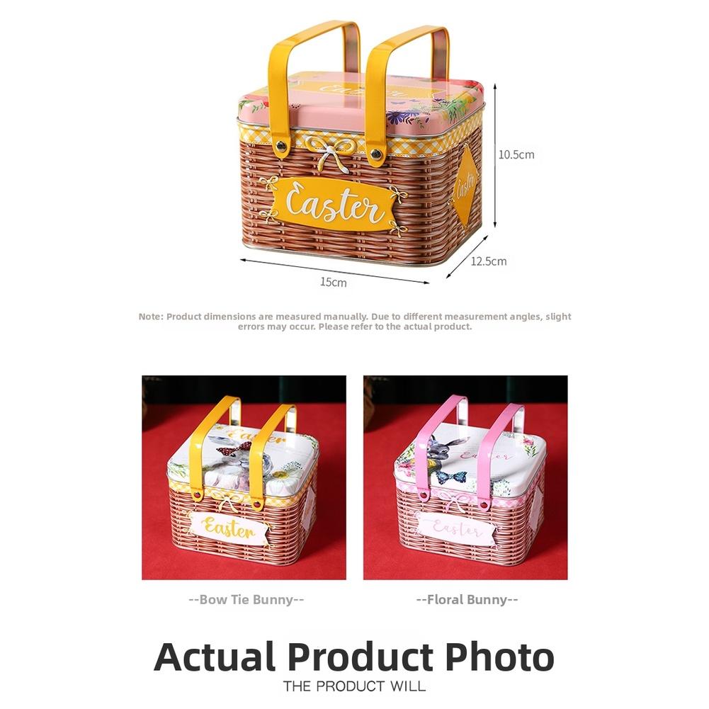 Large Cartoon Metal Tin Box with Handle for Candy For Cookies Storage and Small Items with Moisture Resistant Lid