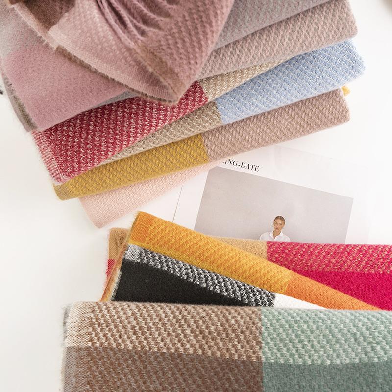 Imitation cashmere scarf European and American street style scarf fashionable commuter scarf simple versatile shawl
