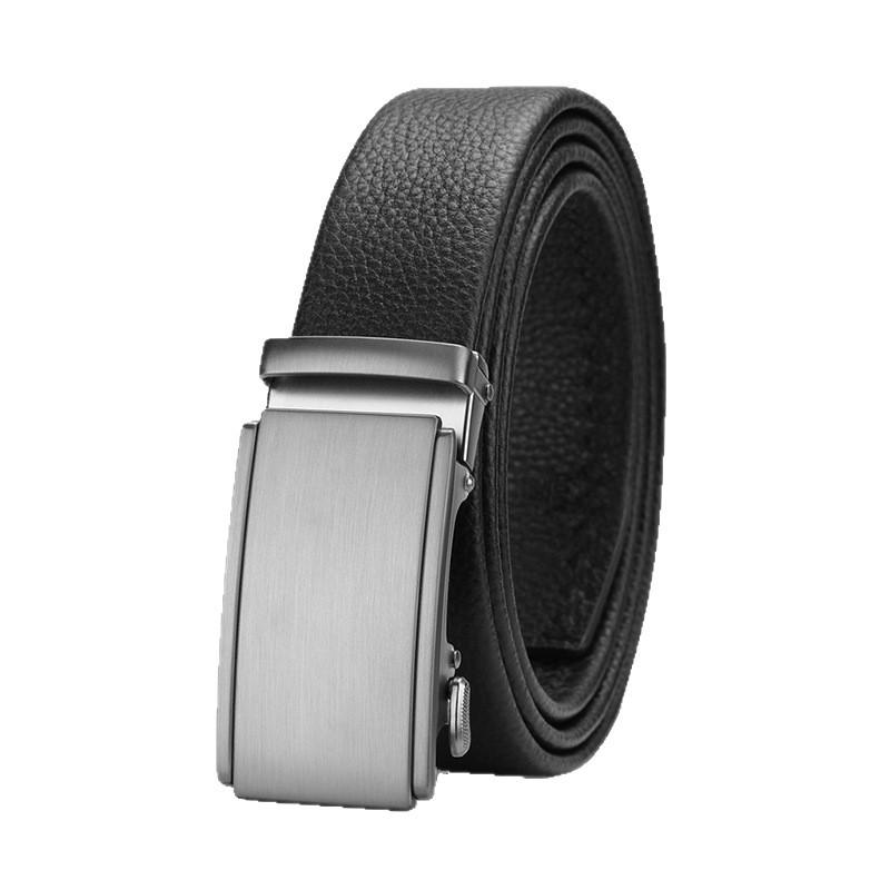 New Men'S Belt Genuine Leather Business Belt Casual Versatile Automatic Buckle Belt Men'S
