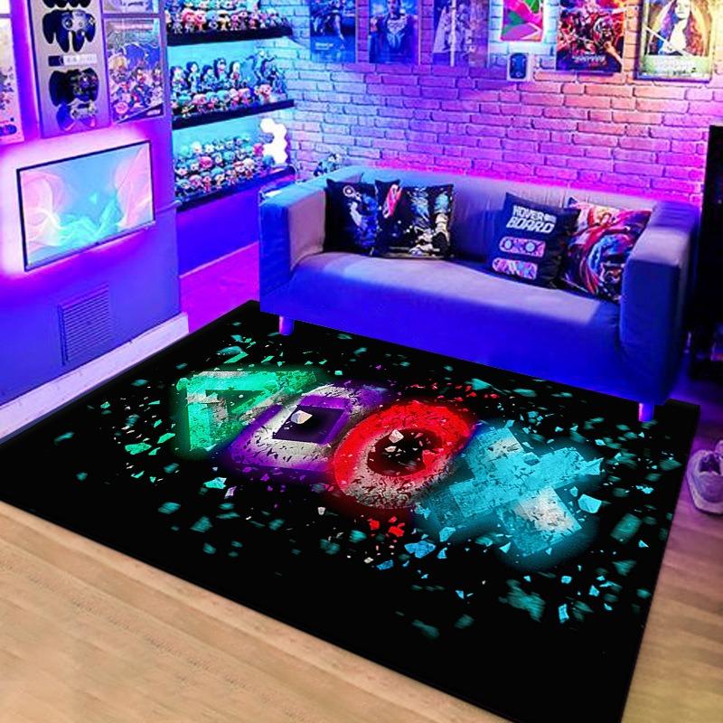 3D Game Console Controller Carpet for Living Room Children's Bedroom Crawling Mat Non-Slip E-sports Hall Decor Rug Home Doormat