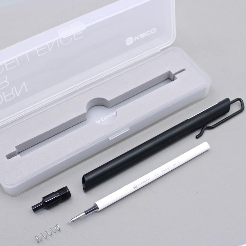 Kaco Metal Gel Pen 0.5MM Black Ink Refills Luxury Ballpoint Pens Business Signature Stylos Pen Holder Design Stationery Supplies