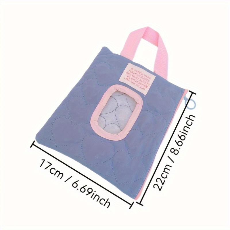 Cash Macaron-Colored Tissue Box for Stroller with Wet Wipes Hanging Bag