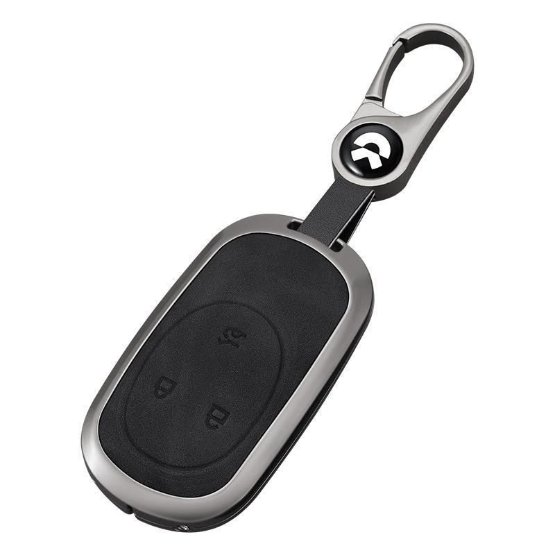 Genuine Leather Car Key Case for Nio ET5, ES6, ET5T, ET7, ES8, EC6, ES7, EC7 (2023 Model)