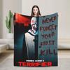 Terrifier Decke Film Kunst Der Clown Camping Flanell Bettwäsche Überwürfe Für Heimdekor Weich Warm Benutzerdefinierte Qualität Tagesdecke Geschenk