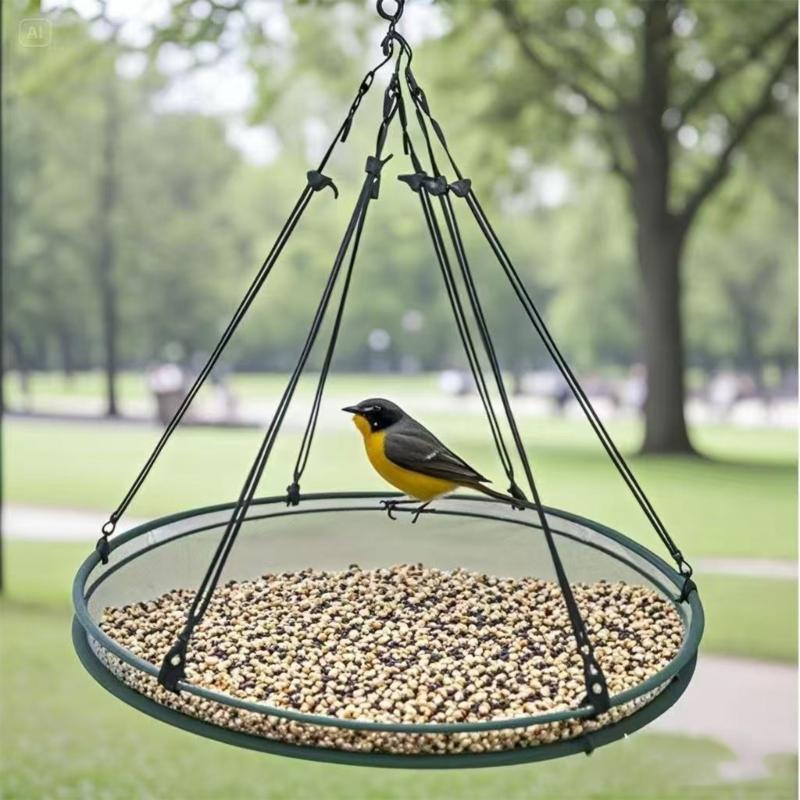 Łatwa w montażu siatka zbierająca pokarm dla ptaków pod karmnikami Odpinana do czyszczenia Wisząca konstrukcja Tacę łapiącą pokarm dla ptaków