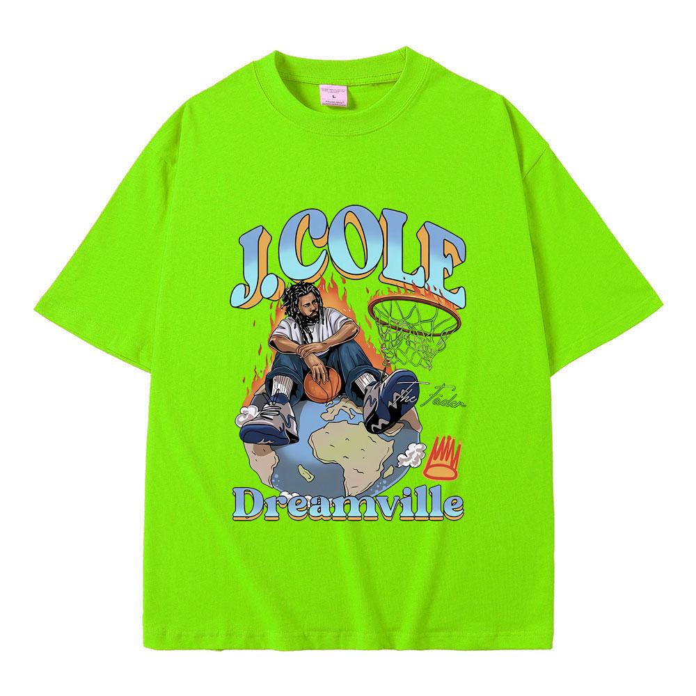 Best Famous Rapper J. Cole The Fader Dreamville Graphics Tshirt Men Women's Hip Hop Vintage Tees Male Fashion Oversized T-shirt