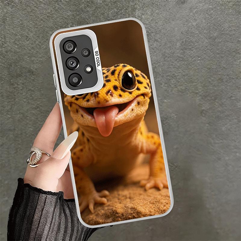 Lizards Geckos Cute Pet Shockproof Phone Case for Samsung A17 A16 A15 A14 A37 A57 A36 A56 A26 A35 A55 A25 A34 A54 A24 A13 A23 A3