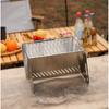 New Outdoor Removable Stainless Steel Incinerator Folding Barbecue Camping Portable Mini Charcoal Wood Burning Stove