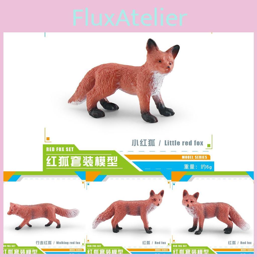 Lifelike Fox Model Toy Collection Of Four Stunning Red Fox Figures For Display