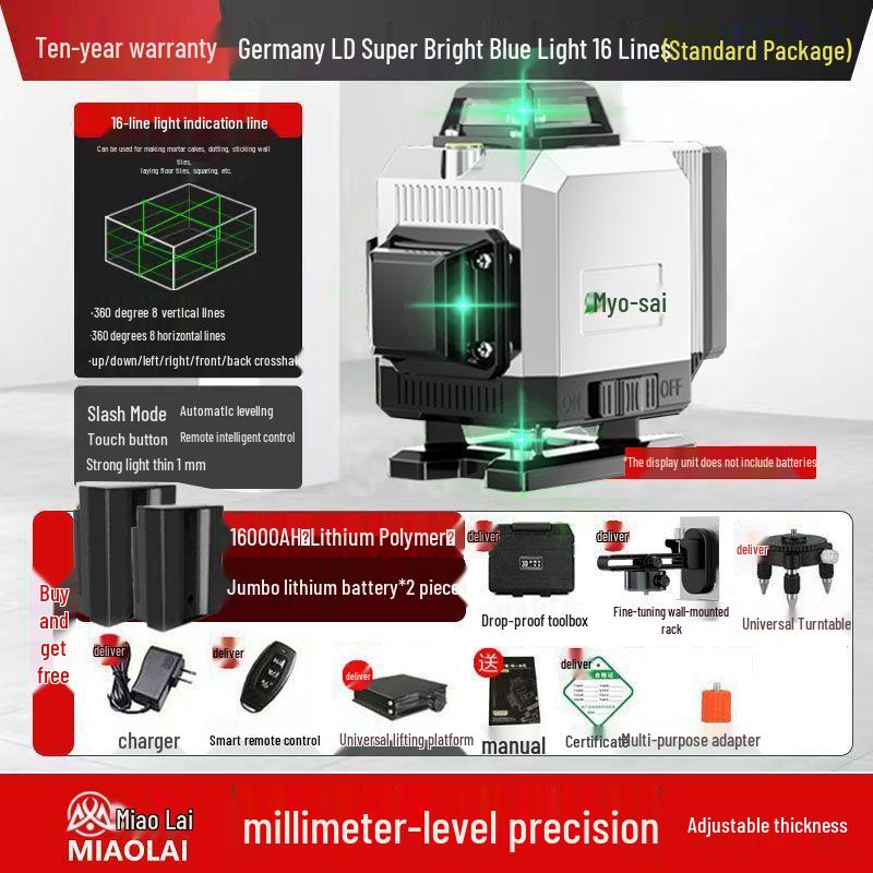 Projetor de Parede e Chão Autonivelante a Laser Infravermelho de Alta Precisão com 12 Linhas 2025