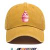 pc RoUnisextic Sweet Cupcake Print Trucker Hat Comfortable Breathable Fashionable Beautiful Cartoon Game Black Classic Papa Hat Mo