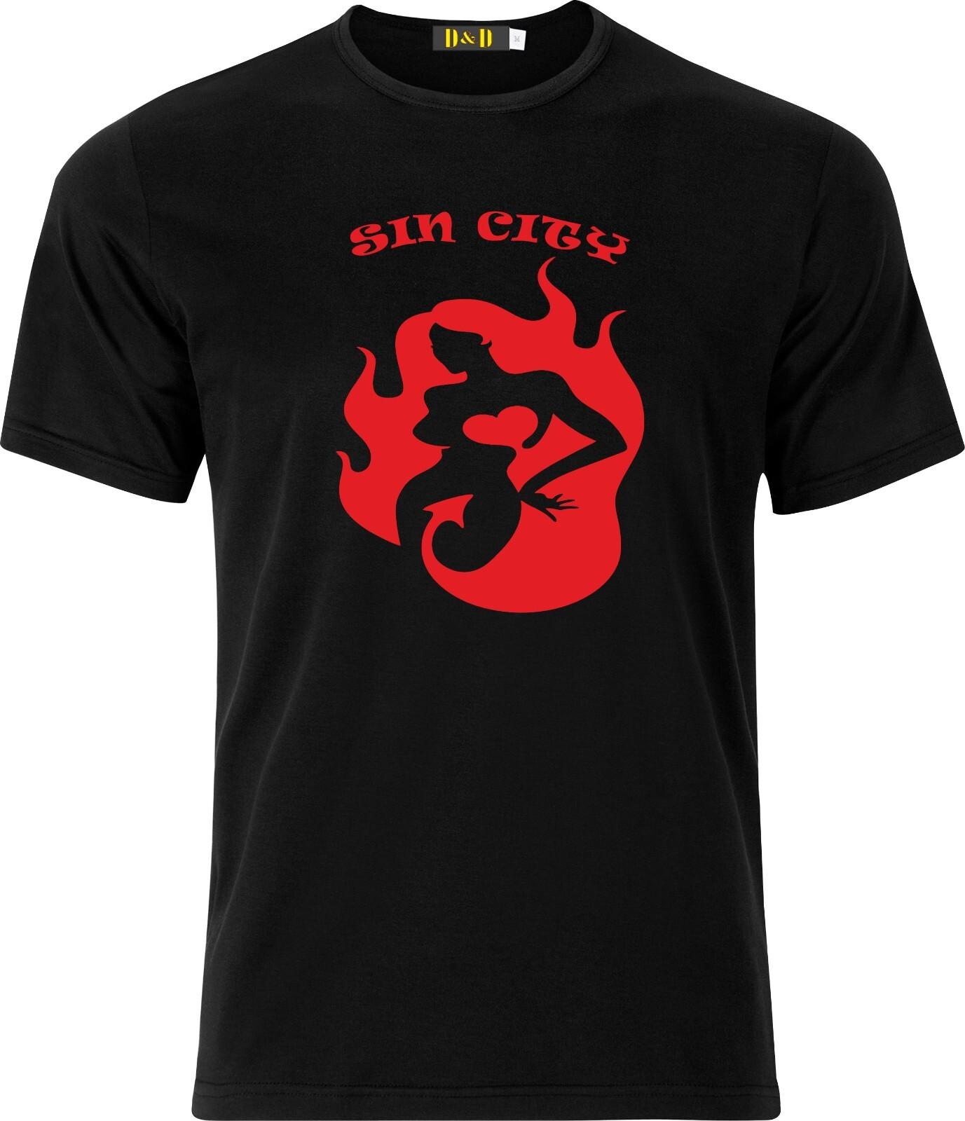 Personalised Sin City Adult Humour Funny Cotton T-Shirt Mens Womens Tees Top XL