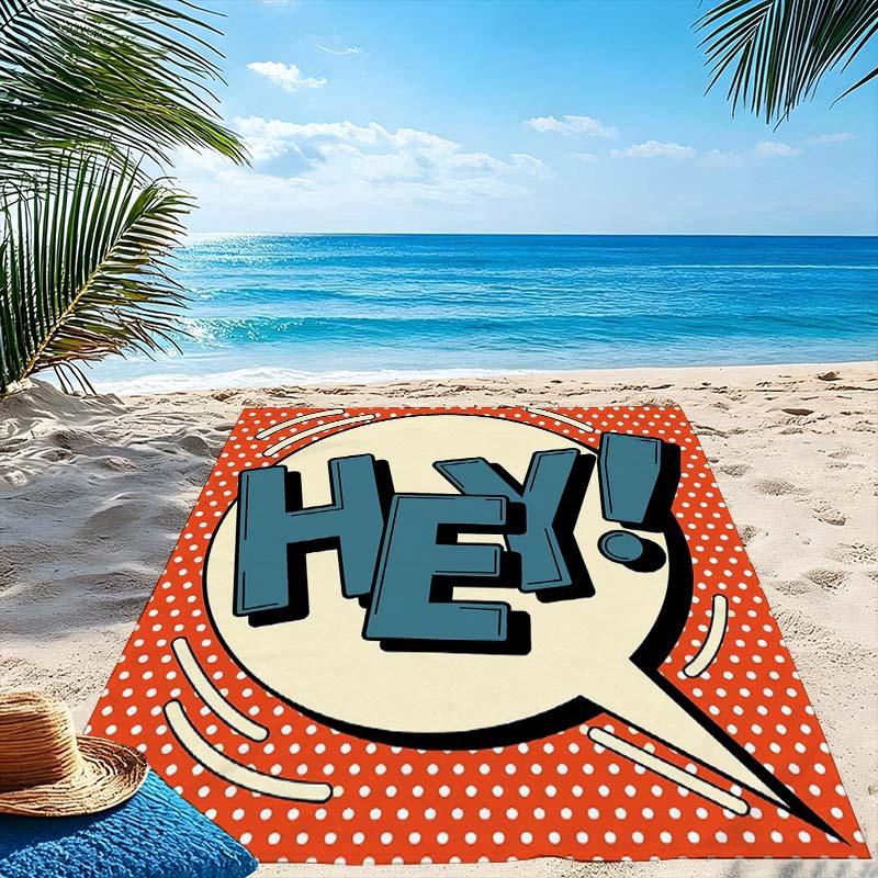Large Absorbent Pop Art Beach Towel Swimwear Pool Beach Blanket for Tropical Summer Vacation Quick Dry Travel Mat 80x160cm