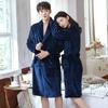 G5Z Couple's Flannel Robe: Thick Coral Fleece Bathrobes for Men & Women