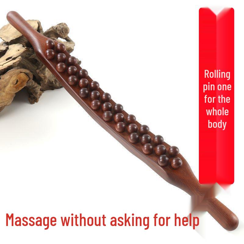 

Universal 37-Bead Rolling Pin Massager for Back, Shoulder, and Neck Single Rolling Pin