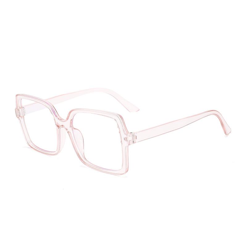 Large Frame Square Ultra-Light Anti-Blue Glasses Fashionable Plain And Thin Flat Glasses Women'S Advanced Flat Glasses