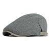Vintage Tweed Newsboy Cap Casual Driving Flat Cap for Men Classic Herringbone Adjustable Side Buckle