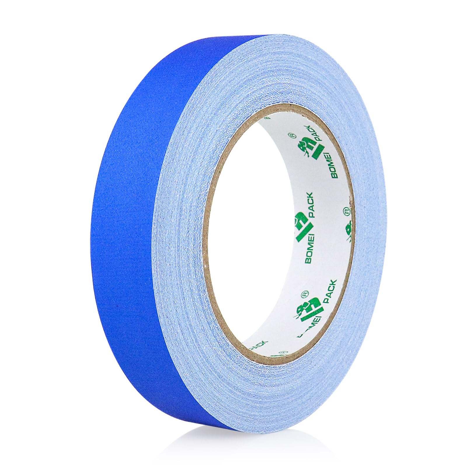 

BOMEI PACK Blue Gaffer Tape 24mm x 27m 1 Pack Matte Toban Cloth Self Adhesive Gaffer Tape for Cable Photography 24mm*27m синій