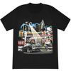 Urban Night City Street Graphic Unisex T-Shirt Lowrider Car Retro Black Unisex Tee