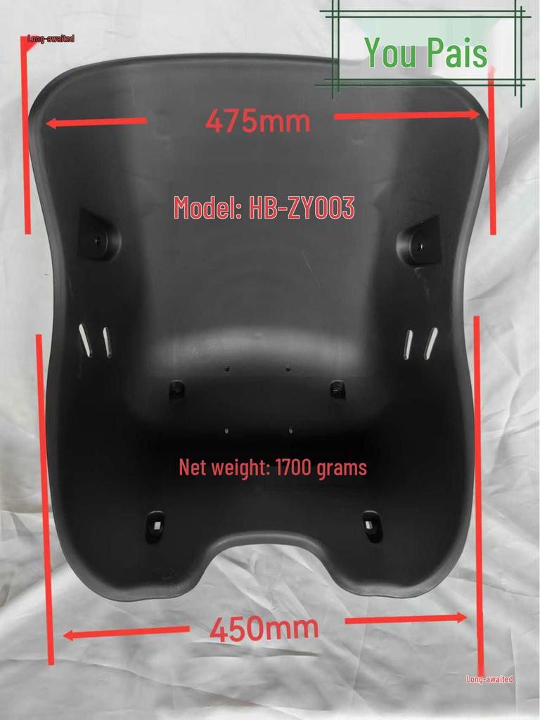 Almofada de Assento com Encosto de Plástico para Go-Kart Elétrico Drift
