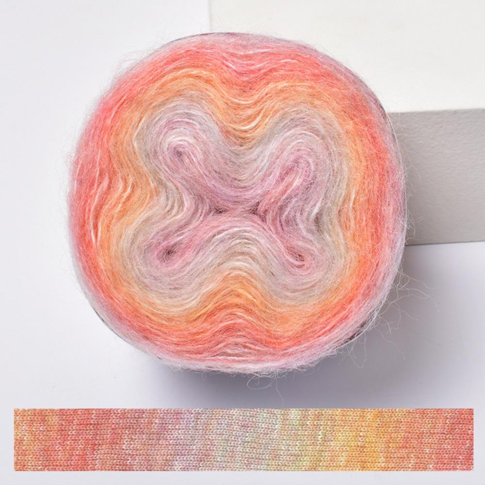 

250M весна/літо веселка мохер пряжа спідниця мереживо ручного ткання м яка пряжа DIY 17