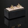 Electroplated Gold Ship Anchor Copper Metal Cufflinks Men's French Shirt