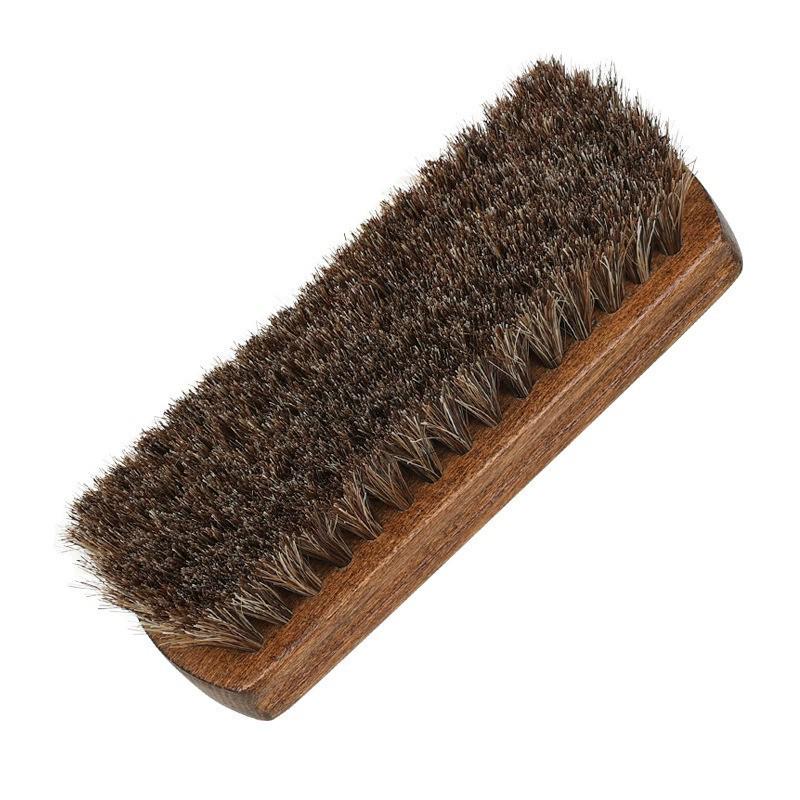 Prémiová kefka na topánky z bukového dreva s diviačimi štetinami – Jemné konské vlasy na leštenie a odstraňovanie prachu, Bezpečné pre topánky