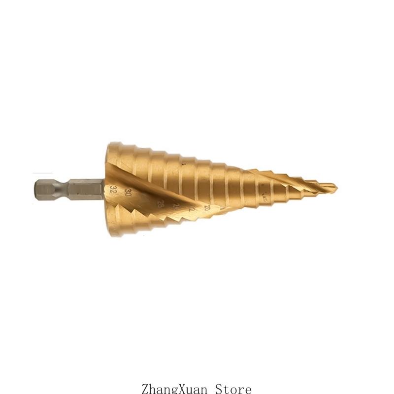Spiralling Grooved Step Drill Bit High Speed Steel 4mm-12/20/32/22mm (5/32-5/4inch) 3XUF